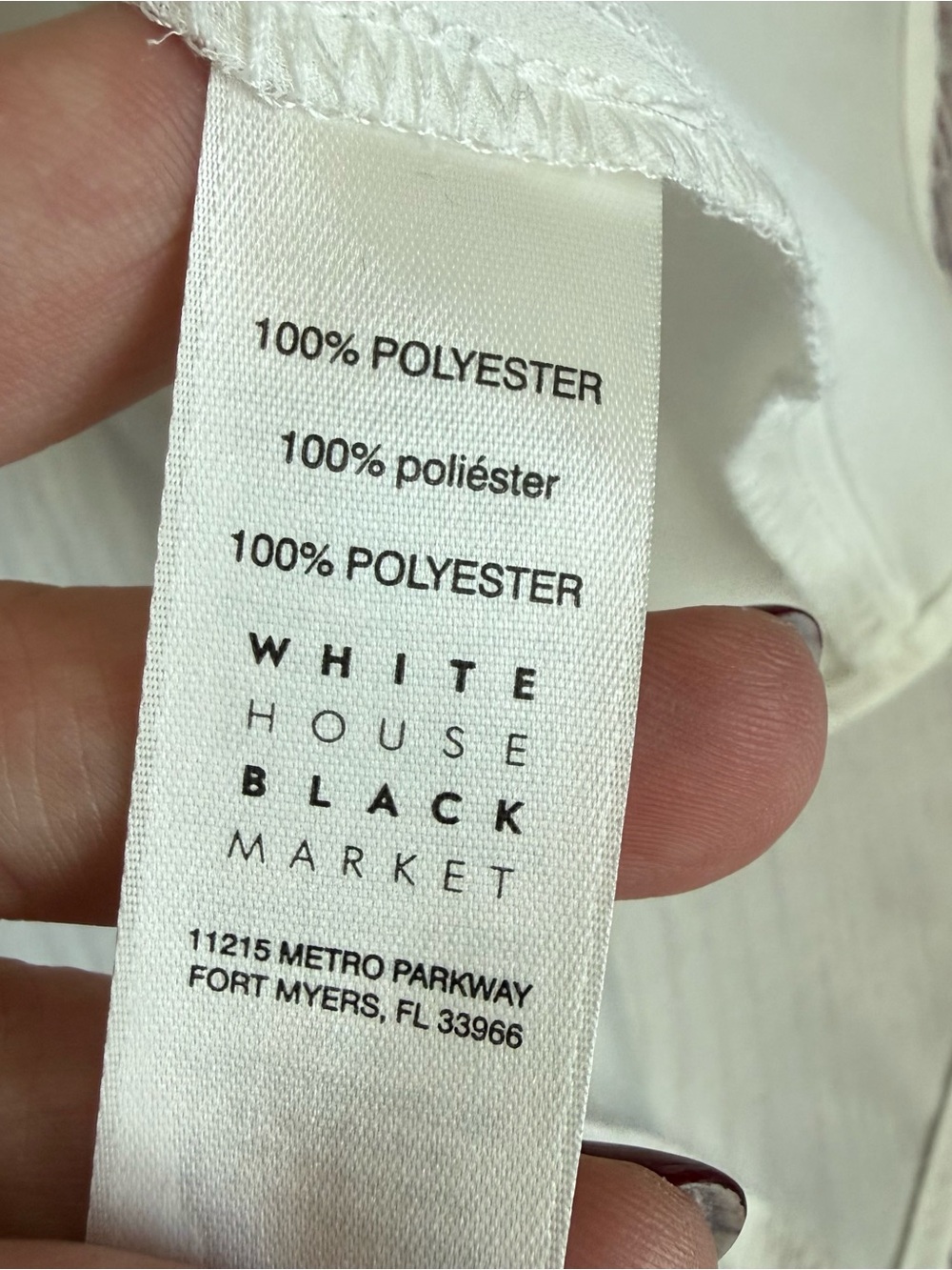 WHBM White House Black Market White Intricate Front Sleeveless Blouse Top Large - Picture 8 of 8